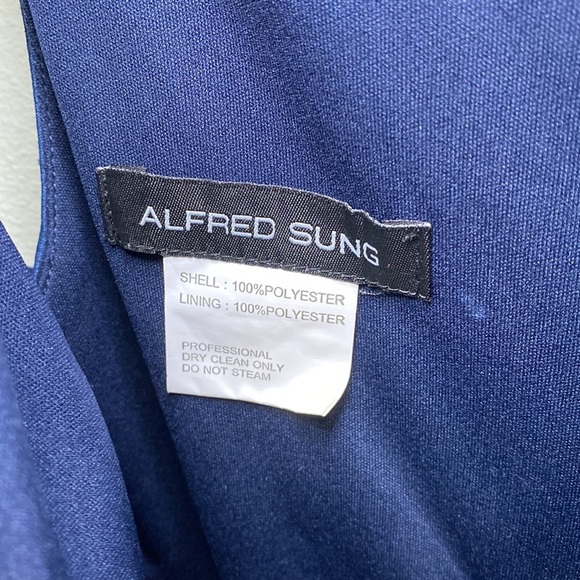 ALFRED SUNG D611 blue maxi formal‎ - Picture 8 of 12